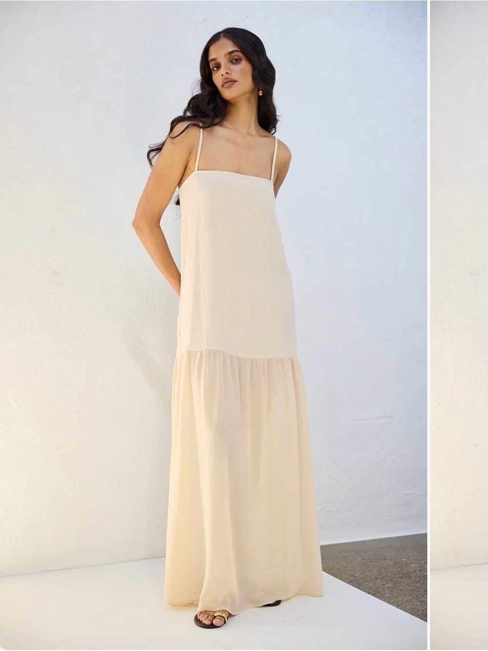 VRG GRL Nora Maxi Dress in Natural